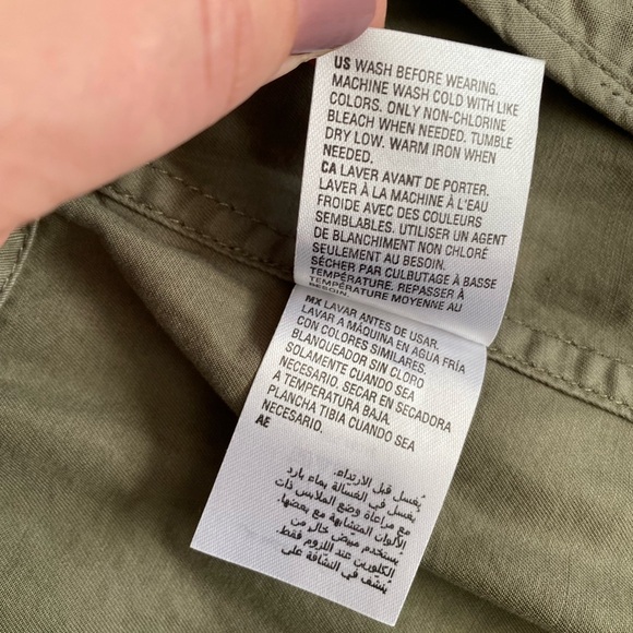 Style & Co women's twill utility spring jacket in olive drab, size small - Picture 16 of 16